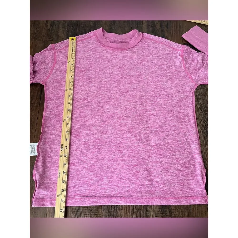 Nike Dri-Fit Running Top Long Sleeve Crewneck Shirt Thumbholes Size Medium Pink